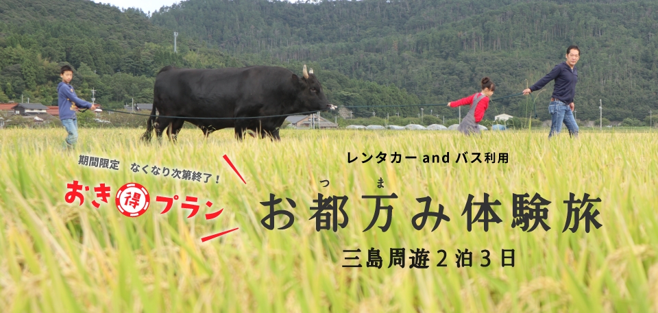 おき得 お都万み体験旅 三島周遊2泊3日